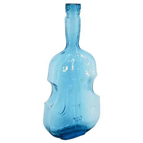 Vintage Aqua Glass Violin/Cello Bottle