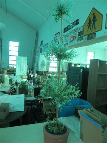 Art Tree w/Pottery Base Planter