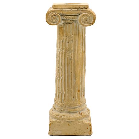 Vintage Ceramic Roman Corinthian Column Candleholder