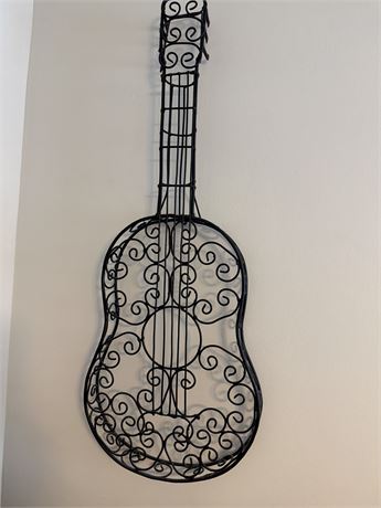Decorative Metal Guitar Wall Hanging