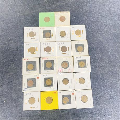 22 Wheat Penny Collection