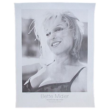SIGNED Bette Midler Poster 1999 The Divine Miss Millenium Tour Promotion 239/600
