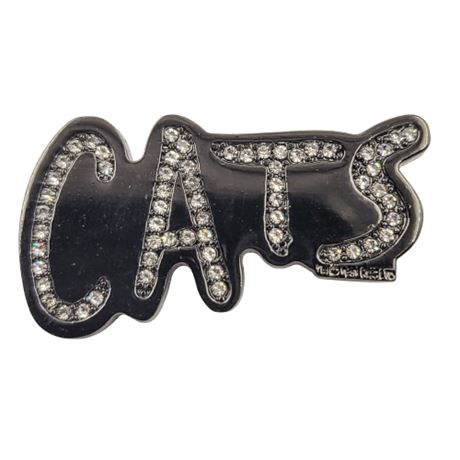 CATS Broadway Musical Metal and Rhinestone Brooch