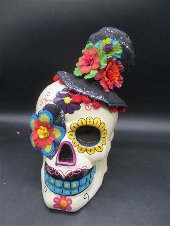 Decorative Skull Traditional Folk Art Item Associated w/Mexican Holiday #2