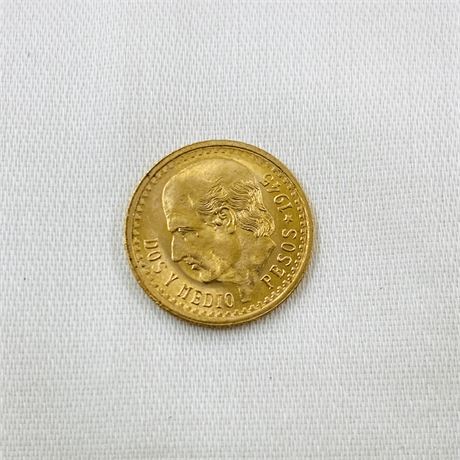 BU 1945 Mexico Gold 2 1/2 Peso
