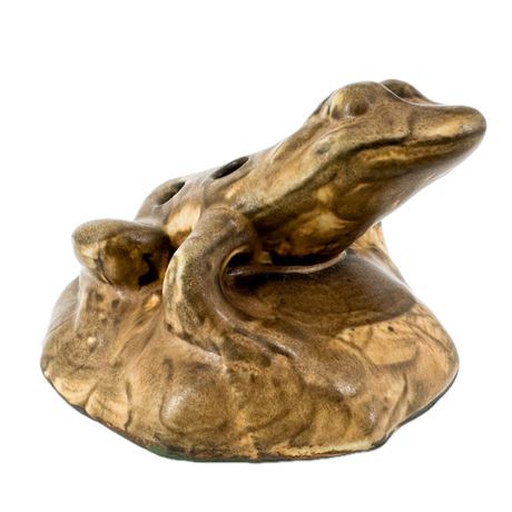 Vintage Pottery Figural Flower Frog