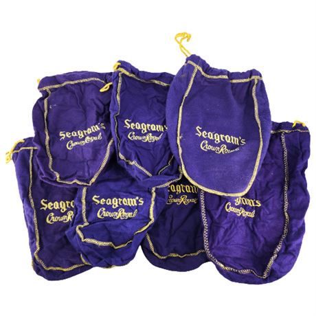 Crown Royal Bags, Lot of 7