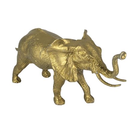 Gold Painted Elephant Statue