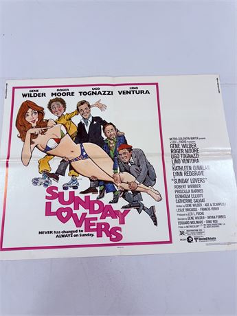Sunday Lovers Original 22x28” Movie Poster