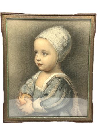 Child Holding Fruit Print