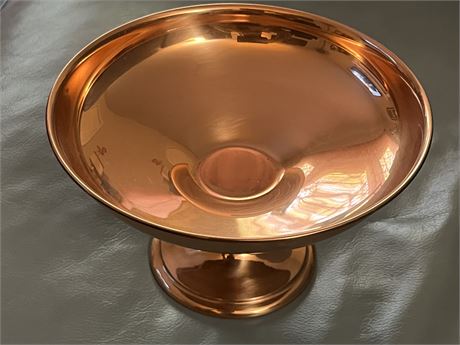 Copper pedestal compote