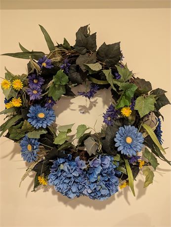 Blue Handmade Wreath