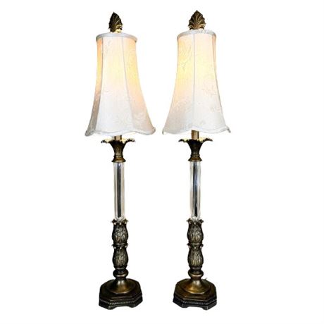 Pair of Contemporary Capiz Shell Decorator Table Lamps