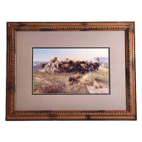 Charles Marion Russell "The Buffalo Hunt" Fine Art Print