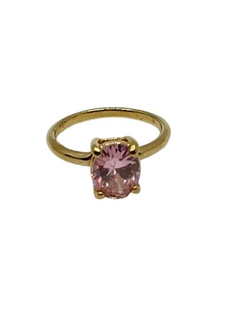 Pink ice goldtone ring  size 8 1/2