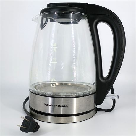 Hamilton Beach Glass Electric Kettle – 1.7L Capacity