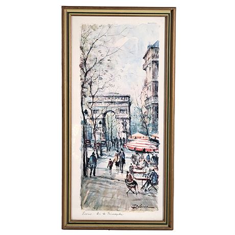 Vintage Delarue "Paris - Arc De Triomphe" Fine Art Print