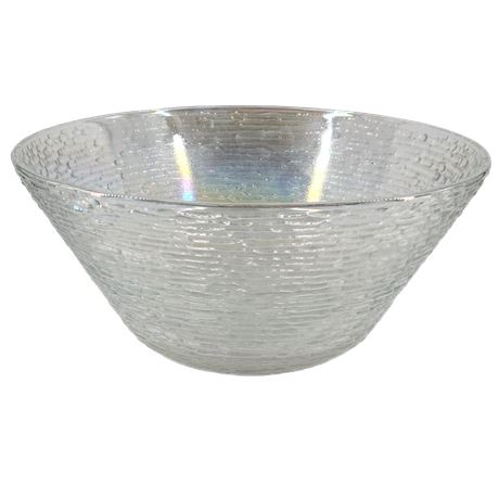 1968 Anchor Hocking Soreno Aurora Carnival Iridescent Glass 11.5" Serving Bowl