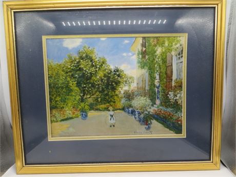 Print of Claude Monet Painting "The Artists House at Argenteuil"