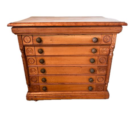 Antique Walnut Spool Cabinet