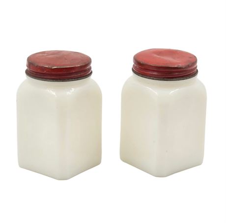 VTG Milk Glass, S & P or Spice Shakers