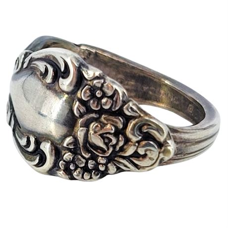 Vintage Silver Tone Spoon Ring Size 9