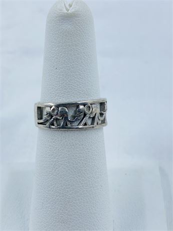 Vintage Sterling Elephant Ring Size 5.75