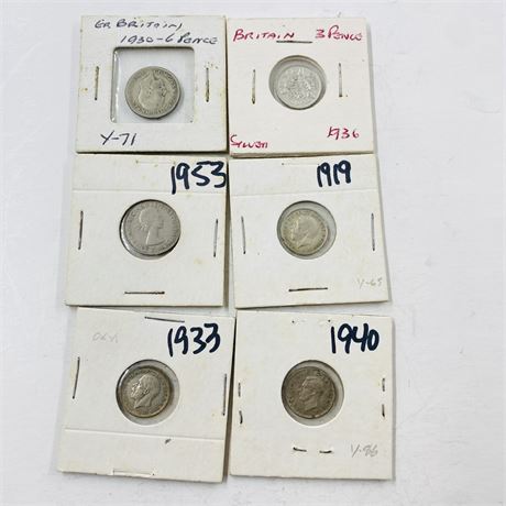 Old Great Britain Silver Coins