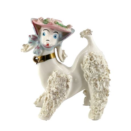 Vintage Ceramic Spaghetti Poodle Figurine