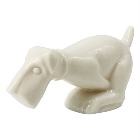 Vintage LENOX Porcelain Art Deco Running Schnauzer Figurine