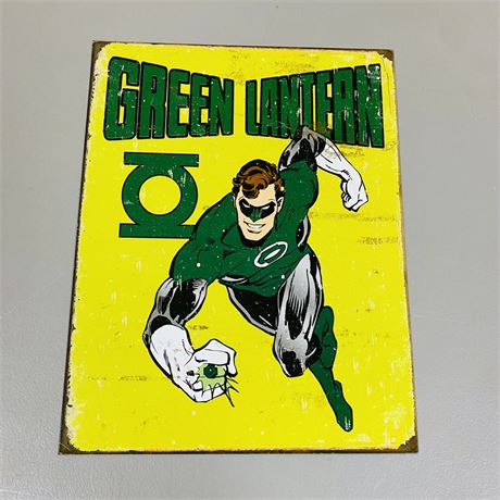 Green Lantern 12.5x16” Metal Retro Sign