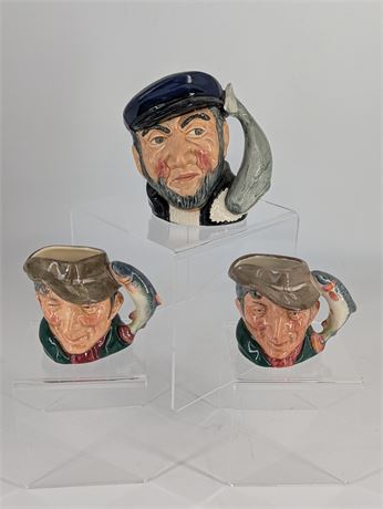 Lot 3 Royal Doulton Captain Ahab Mug + Poachers