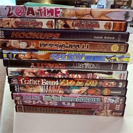12 Adult DVDs
