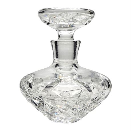 Ofnah Polish Cut Crystal Perfume Bottle w/ Stopper