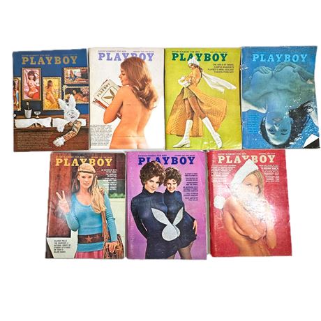 Lot of Vintage 1970's Playboy Magazines