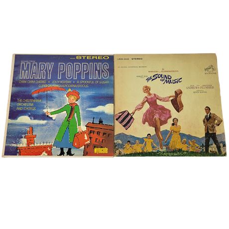 "Mary Poppins" / "The Sound of Music" Vinyl Records