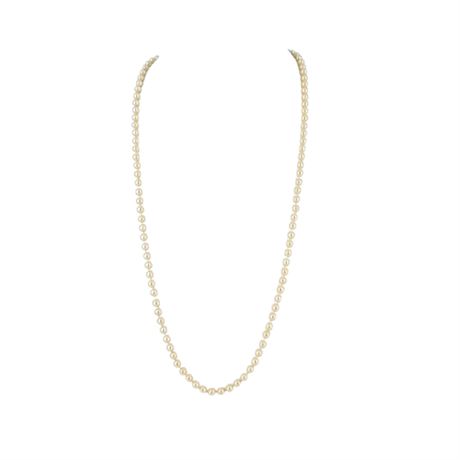 Vintage Hand-Knotted Faux Pearl Necklace