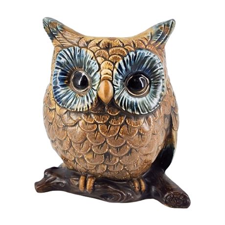 Vintage Napco Ceramic Owl Planter
