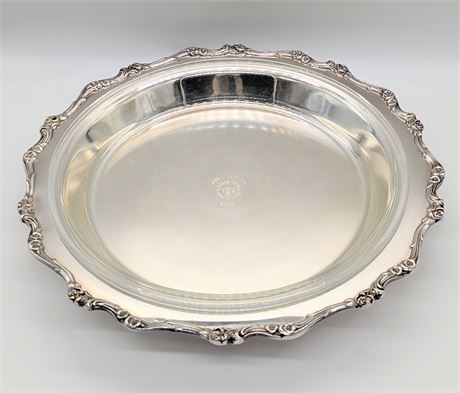 Webster Wilcox Industrial Silver Serving Dish Footed American Rose