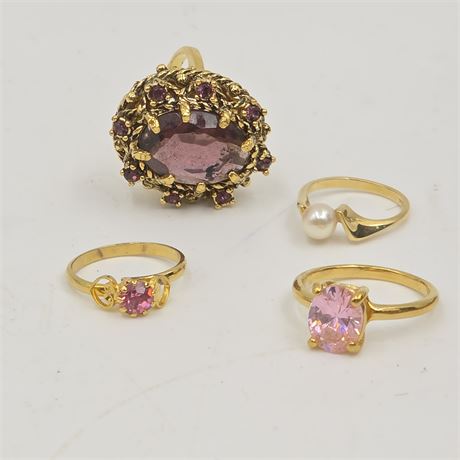 Miscellaneous Goldtone Ring Lot