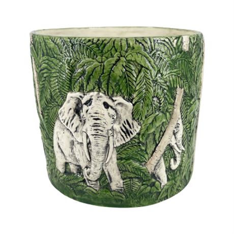 Ceramic Hand Painted Elephant Planter