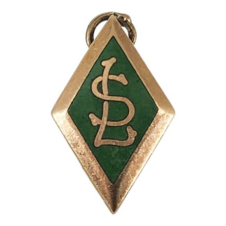 Vintage 10K Gold Laurel School Charm