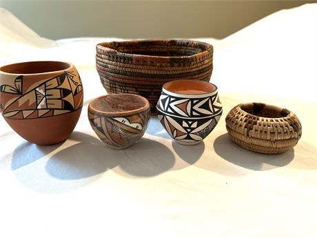 Decorative Indian Pots and Baskets