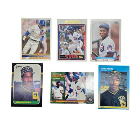 Mixed Lot of Sammy Sosa & Barry Bonds Baseball Cards