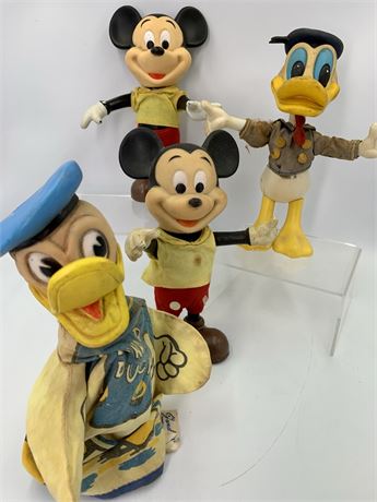Hong Kong Disney Mickey Mouse & Donald Dolls, Gund Donald Puppet