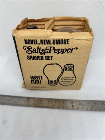 Light Bulb Shaped Salt & Pepper Shakers