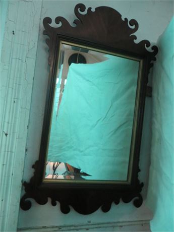 Cherry Chippendale Style Mirror