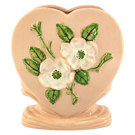1940s Hull Art Pottery 'Rosella' Heart Shaped Vase