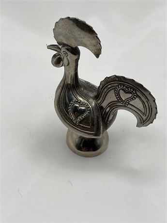 Vintage Portuguese small chicken paperweight