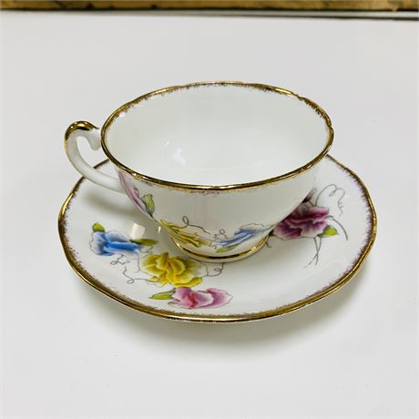Salisbury Sweet Pea Teacup and Saucer